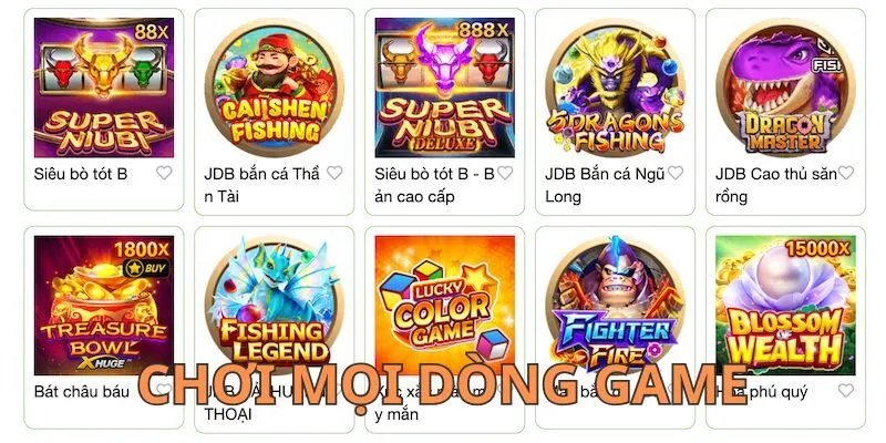 Chơi mọi dòng game khi tải app 99OK